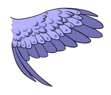 phantomere wing. it features two long feathers at its base.