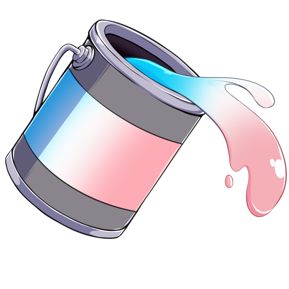 Prideful wash (pink/white/blue)