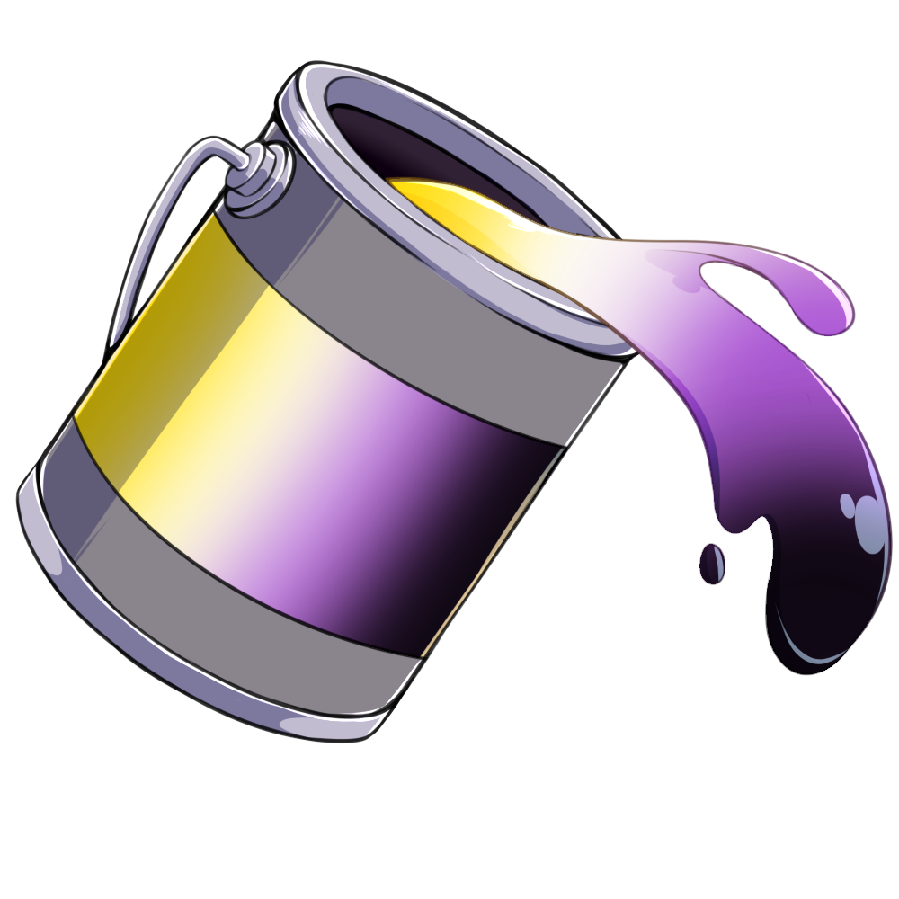 Prideful wash (yellow/white/purple/black)